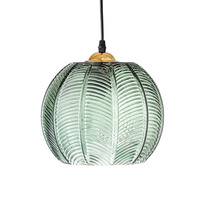 Éclairage moderne pour salle à manger, lampe créative pour hôtel, bureau ou chambre, lustre design en verre à motif de feuilles vertes