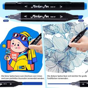 ओएम/ओडम थोक शराब आधारित दोहरी टिप मार्कर पेन स्थायी कला ड्राइंग मार्कर ओएम - Product Image 2