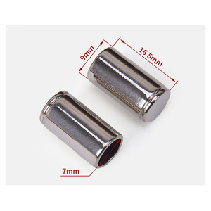 قبول مخصص قفل الحبل نهاية سترة الرباط أسطواني أنبوب حبل نهاية الربيع قفل سدادة الحبل المعدني للملابس - Product Image 5