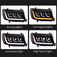 Pour Toyota Land Cruiser 100 LC100 1998 - 2007, phare à LED, projecteur, phare avant, 3 lentilles, clignotant, ensemble de phares