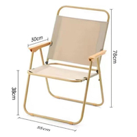 Chaise de camping moderne en acier pliable, mobilier de jardin d'extérieur portable et durable pour usage en entrepôt