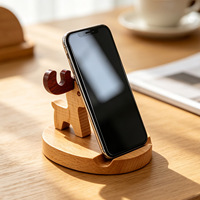 Support de téléphone de bureau en gros - Support de téléphone portable en bois, idéal pour une utilisation au chevet, accessoire de décoration pour smartphone et bureau