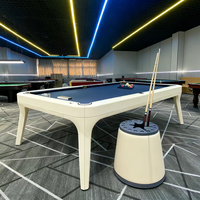 Table de billard avec logo personnalisé OEM ODM en bois massif avec plateau en ardoise convertible en table à manger gain de place pour la salle de jeux à domicile