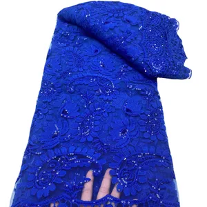 अफ्रीकी सेक्विन फीता कपड़े 2022 उच्च गुणवत्ता कढ़ाई फ्रेंच नाइजीरियाई Tulle फीता कपड़े शादी की पार्टी के लिए पोशाक