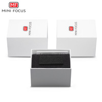 MINI FOCUS Boîte à montre de style professionnel en alliage de haute qualité avec bracelet en cuir, cadran en verre et aiguilles, coffret cadeau original