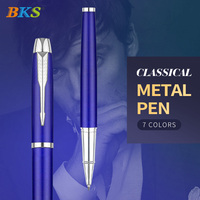 Stylo Gel Métallique de Luxe BKS de Haute Qualité 0,5 mm à Écriture Fluide pour Entreprises - Encre Noire - Marquage Personnalisé au Laser