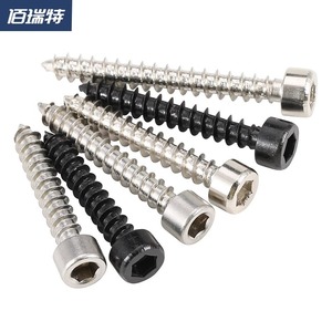 Tornillos Autorroscantes de Cabeza Hexagonal Baituete M1.7 M4 M5 M8 de Acero Inoxidable para Madera, Grado 8.8, Niquelado Negro - Product Image 2
