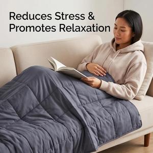 Couvertures lestées pour soulager l'anxiété, 5 couches de billes de verre, <span class=keywords><strong>couverture</strong></span> lourde, personnalisation en usine, thérapie par la gravité, <span class=keywords><strong>couverture</strong></span> <span class=keywords><strong>lestée</strong></span> - Product Image 6