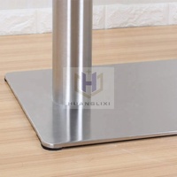 Piédestal Noir En Fer Forgé En Fonte D'aluminium Tulipe Table À Manger Base En Métal Pieds Or Rond Ovale En Acier Inoxydable Base De Table