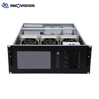 Châssis de serveur en rack 4U personnalisé avec écran tactile de 9 pouces, 4 baies, prend en charge les cartes EEB/EATX, 8 emplacements d'extension, serveur GPU AIO 4090/5090