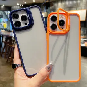 Capa de tpu colorida para iphone 14 13 12 pro max, case com moldura de câmera removível, capa de TPU colorida com tinta splash