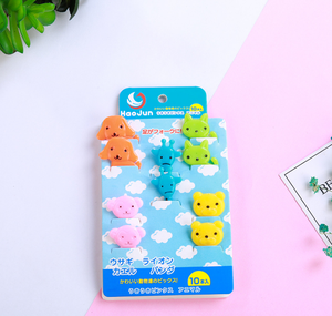 Lot de 10 pics à fruits et fourchettes décoratives en plastique, motif animaux mignons, pour boîtes bento écologiques et décoration de cupcakes - Product Image 4