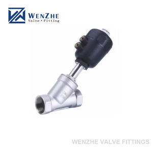 Pneumatischer Edelstahl antrieb 2/2-Wege-Edelstahlgewinde Kunststoffkopf-Winkels itz ventil - Product Image 3