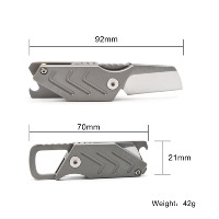 Couteau pliant JXT S35VN en titane, mini, pour activités spécifiques, avec porte-clés, ultraléger, écologique, accessoires de camping, outils