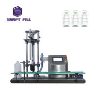 Machine de remplissage semi-automatique anti-mousse pour eau minérale, stable, en acier inoxydable 304, de comptoir, à entraînement servo pour liquides