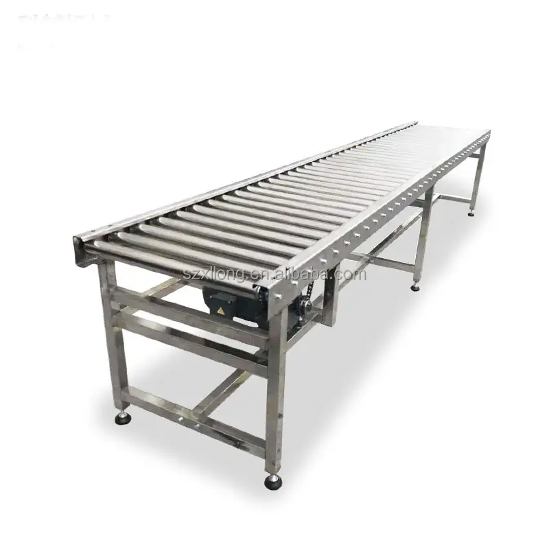 X-YES High Quality Motorized Roller Conveyors 90 Degree 180 Degree Turning Stainless Steel Roller Conveyor