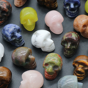 Nouvel arrivage 23MM Reiki cristal <span class=keywords><strong>Agate</strong></span> pierre petit crâne ornement Halloween décoration bijoux - Product Image 5