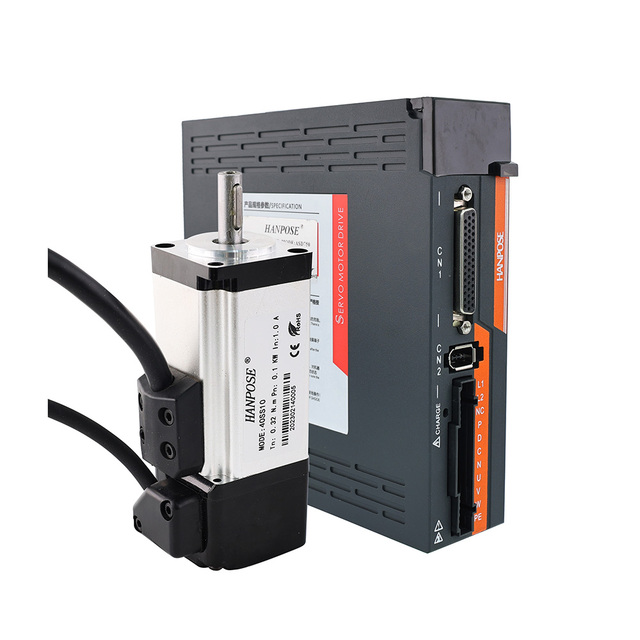High Performance Servo Motor Drive Kit AC200-240V 1.0A 0.32N.m 40SS10 and ASD210 CNC Milling Machine Equipment Ac Servo Motor
