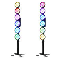6 LED COB RGB 3 in 1 Linear Vintage Par Light DMX512 Lampu Latar Panggung Retro untuk DJ Konser Pesta Pernikahan Klub Malam