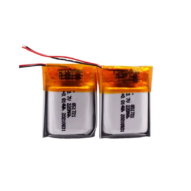 Flat Rechargeable Lithium Polymer Battery 851721 20C 3.7V 200mAh Li-po Battery for RC Car Indoor Remote Toys