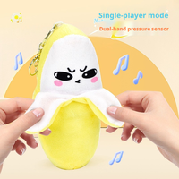 Geüpgradede elektronische muziek speelgoedpoppen, bananen knuffels, aanraakgevoelige knuffels met opnamefunctie, fruitgevoelige piano voor kinderen