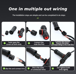 IP68 su geçirmez tel konektörler terminalleri elektrik kablosu konektörü hızlı hızlı IP68 su geçirmez konektörler 3pin 5pin - Product Image 5