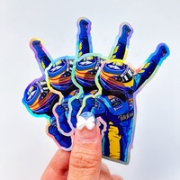 Meilleures ventes d'autocollant de logo holographique 3D étanche conceptions personnalisées autocollant laser hologramme décoratif anti-rayures amovible
