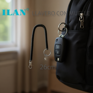 Portachiavi con Molla 26cm Nero Codice 32953 - Product Image 3