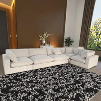 Sofá Modular Moderno para Sala de Estar, Muebles para el Hogar, Sofá Seccional de Tela, Sofás Comprimidos de Salón, Sofá Esquinero
