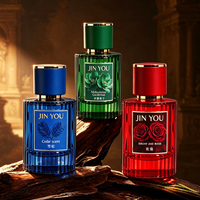 Vente en gros d'usine, flacon de parfum rond en verre de luxe, 30 ml, 50 ml, 100 ml, flacon pulvérisateur vide avec bouchon doré, logo personnalisé OEM