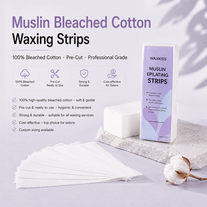 Bandes de cire dépilatoire en coton non blanchi naturel à prix d'usine, adhérence naturelle forte, pour poils épais - Product Image 2