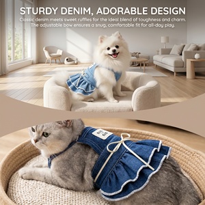 Falda Vaquera con Tirantes Estilo Princesa Coreana para Perros Pequeños y Gatos - Product Image 2