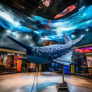 해양공원 모험공원을 위한 해양생물 애니매트로닉 비행고래 모델의 맞춤형 시뮬레이션