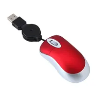 Mini ratón USB con cable, cables de extensión de 4-70 cm, ratón óptico con cable de 1000 dpi y 3 botones para ordenador portátil, extensible, sin batería
