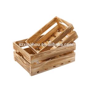 Antique <span class=keywords><strong>Vintage</strong></span> caisse de rangement en bois rustique décoration de la maison artisanat boîte motif de fruits peint à la main Souvenir cadeau thème de l'amour - Product Image 4