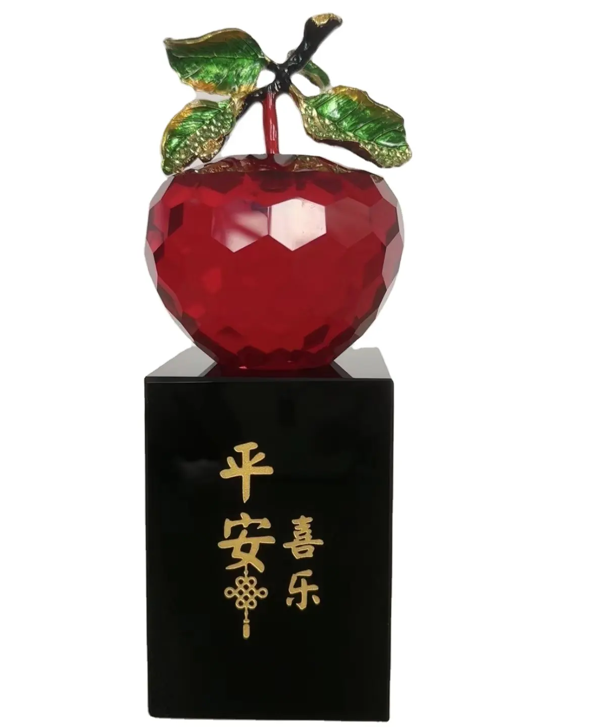 Artesanato de maçã em estilo chinês, símbolo de paz e felicidade, decoração para casa, sala de estar, presente de bons desejos, novidade