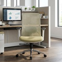 Silla de Oficina Ergonómica Contemporánea con Reposabrazos Ajustables en 3D, Giratoria, con Malla y Tela para Uso en Talleres y Oficinas