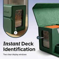 Étui de rangement portable pour cartes à collectionner avec compartiment pour dés, emplacement pour Toploader et séparateurs, idéal pour le transport quotidien