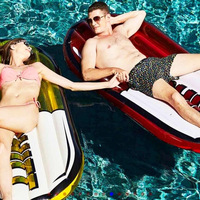B03 F Factory Custom Transparent PVC Inflatable Pill Float Water Mattress Toy for Adults and Kids Pool Accessories