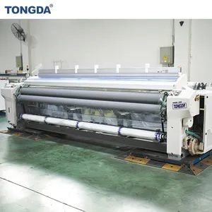 TONGDA TDW-408 nozel tunggal alat tenun Jet air daya ganda dengan kamera kain penumpahan sutra harga mesin tenun