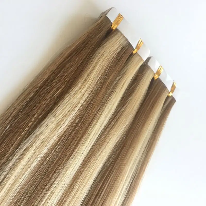 Máquina de fabricación de extensiones de cabello de cinta de alta calidad micro enlace cabello brasileño con cinta en extensiones de cabello humano