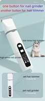 Tondeuse électrique 4 en 1 pour chien et animaux de compagnie Tondeuse à ongles rechargeable sans fil pour chien et chat Toilettage avec écran LCD