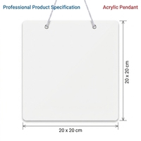 Pendentifs vierges en acrylique pour impression UV, formes variées (cœur, rond, rectangle), avec corde, pour impression UV, vente en gros