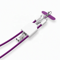 Cordon de téléphone portable bandoulière 4-en-1 anti-perte avec câble de charge rapide USB 60W, logo personnalisé, cadeau promotionnel d'entreprise