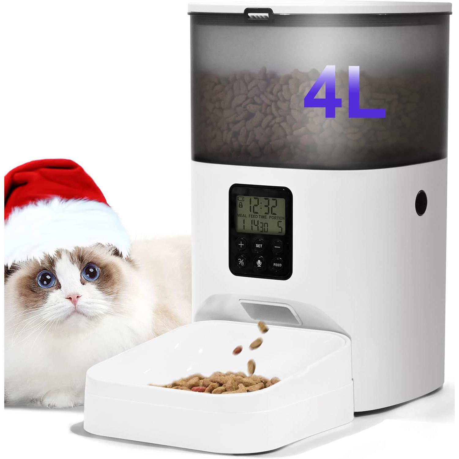 Automatic pet feeder with camera .
