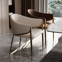 Meubles de salle à manger de style européen BST chaises de cuisine de luxe modernes pour café chaise de salle à manger en acier inoxydable avec pied en or