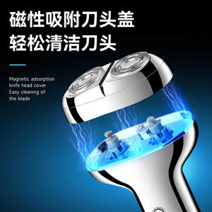 Afeitadora Eléctrica Kemei KM-T1-C, Cuerpo Metálico, Resistente al Agua IPX7, Carga Tipo-C, Cabezal Flotante para Recortar el Vello Facial - Product Image 5