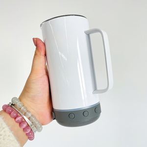 Custom Logo14oz <b>Double</b> <b>Walled</b> Smart Non-tapered Travel <b>Mugs</b> White Sublimation Blanks Straight Display Speaker - Product Image 3