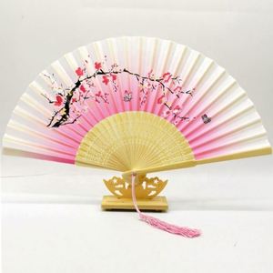 Personalized Bamboo Folding <b>Hand</b> <b>Fans</b> with Painted Design for Wedding Wholesale - Product Image 4