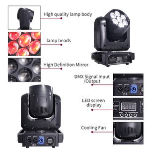 Iluminación de Escenario, Luz Móvil LED de 7x15w con Zoom, DMX RGBW, Mini Luz Móvil - Product Image 3